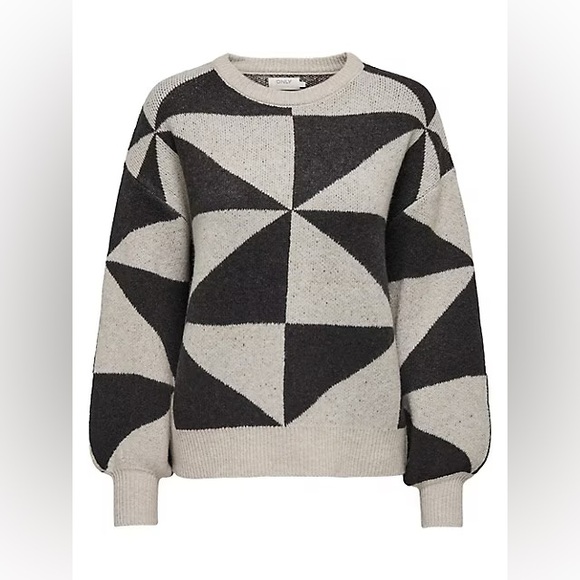 Only Jacquard Geometric Sweater - Picture 1 of 10